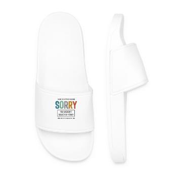 Selective Hearing - Funny Sarcastic - Men’s Pool Sliders - white - Front