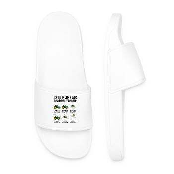 Ce que je fais durant mon je peux pas jai Tracteur - Claquettes Homme - blanc - Devant
