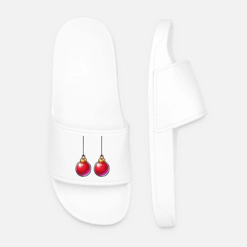 Weihnachtskugel - Männer Badelatschen - Weiß
