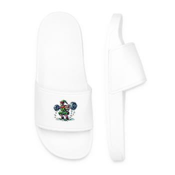 Entraînement d’haltères elfes de renforcement musculaire de Noël - Claquettes Homme - blanc - Devant