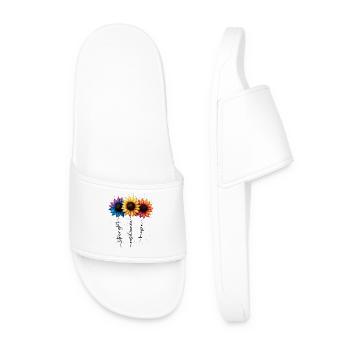 Fleurs d’été Fleur Inspiration Dicton de motivation - Claquettes Homme - blanc - Devant