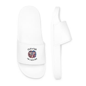Hiboux mon hibou de la Saint-Valentin - Claquettes Homme - blanc - Devant