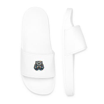 Hiboux mon hibou de la Saint-Valentin - Claquettes Homme - blanc - Devant