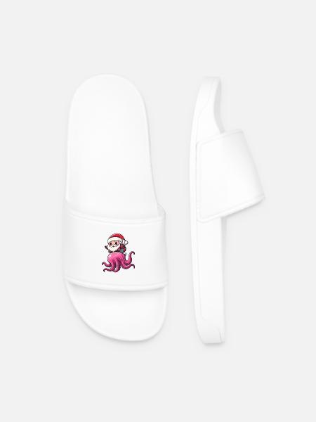 Méduse Père Noël dessin animé - Claquettes Homme - blanc