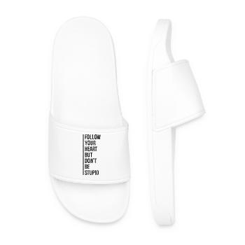 suis ton cœur mais ne sois pas stupide - Claquettes Homme - blanc - Devant
