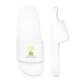 cadeau annonce grossesse bientot grand frère - Claquettes Homme - blanc - Devant