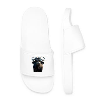 Buffle du Cap Buffalo Safari Buffle d’Afrique - Claquettes Homme - blanc - Devant
