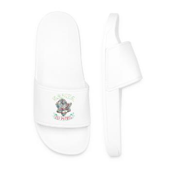 Santa Elf Patrol Christmas Time Humor - Men’s Pool Sliders - white - Front