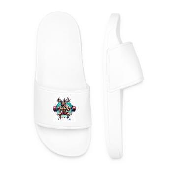 Muscle Renne Noël Fitness - Claquettes Homme - blanc - Devant