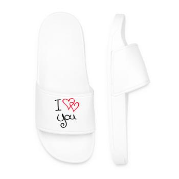 i love you - Männer Badelatschen - Weiß - Vorne