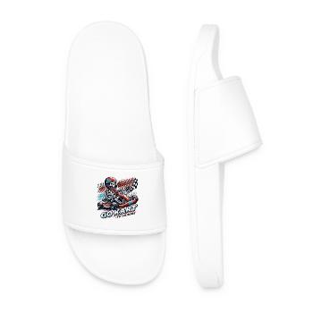 Go-Kart Racer Dicton drôle - Claquettes Homme - blanc - Devant