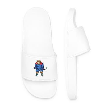 Bear Hockey Hockey Stick - Men’s Pool Sliders - white - Front