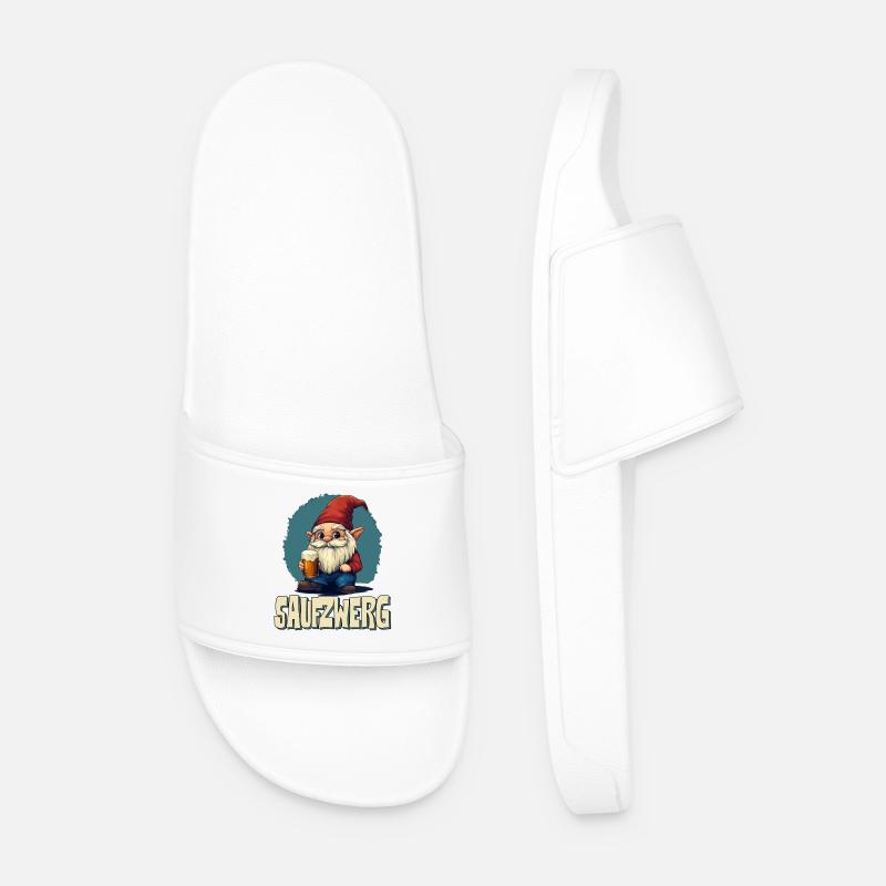 Saufzwerg - Funny Carnival Carnival - Men’s Pool Sliders - white