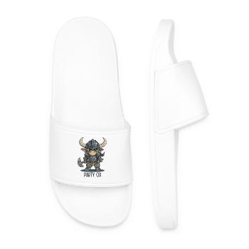 Party Ox – Knight Ox Hero Group - Men’s Pool Sliders - white - Front