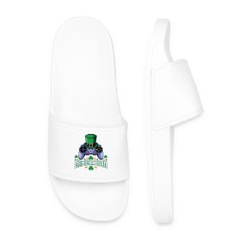 Gamerchaun Shamrock St Patrick's Day Leprechaun - Männer Badelatschen - Weiß - Vorne