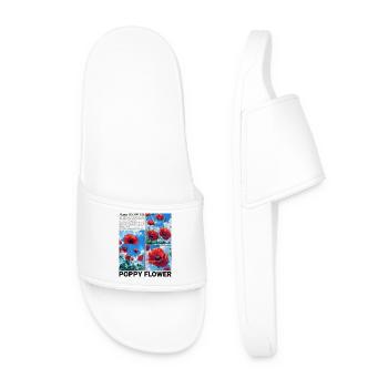 Coquelicot Nature Esthétique Botanique Fleur Cadeau - Claquettes Homme - blanc - Devant