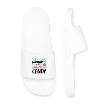 Will Trade Brother For Easter Candy - Men’s Pool Sliders - white - Front
