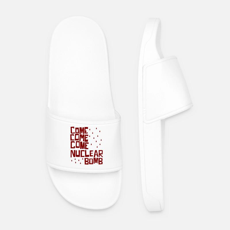 Come come come nuclear bomb - Men’s Pool Sliders - white