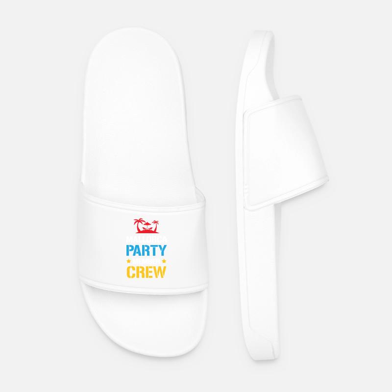 Mallorca Party Crew - Men’s Pool Sliders - white