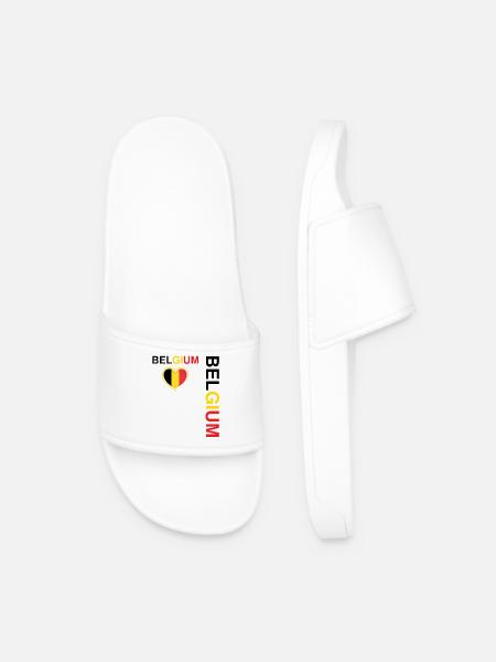 BELGIUM team supporter football - Men’s Pool Sliders - white