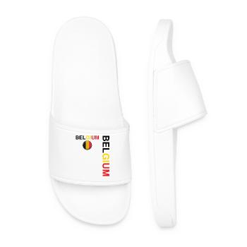 BELGIUM team supporter football - Men’s Pool Sliders - white - Front