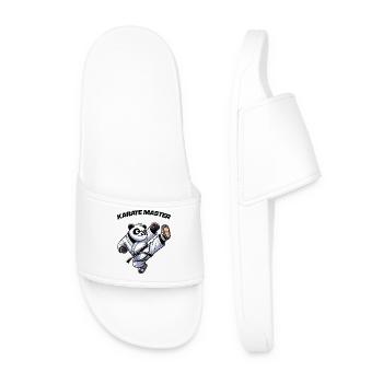 Karaté Panda Ours - Claquettes Homme - blanc - Devant