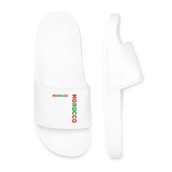 MOROCCAN team supporter football - Men’s Pool Sliders - white - Front