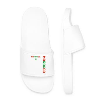 MOROCCAN team supporter football - Men’s Pool Sliders - white - Front