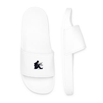My guitar and I guitarist - Men’s Pool Sliders - white - Front