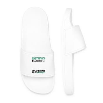 Gästebuch 65 Geburtstag Unterschreiben Kindersekt - Männer Badelatschen - Weiß - Vorne