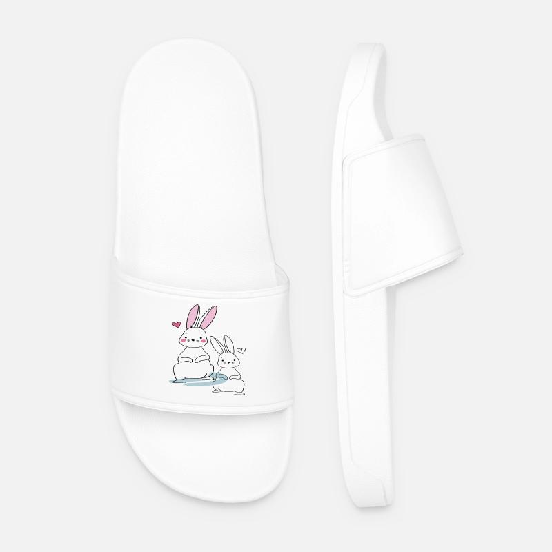 Osterhasen - Männer Badelatschen - Weiß