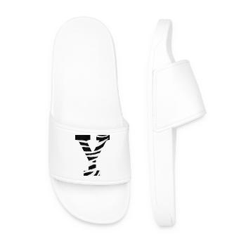 Lettre y zèbre - Claquettes Homme - blanc - Devant