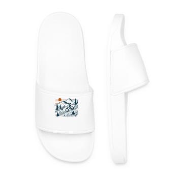 VTT Aventure Vélo Nature Rétro Design - Claquettes Homme - blanc - Devant
