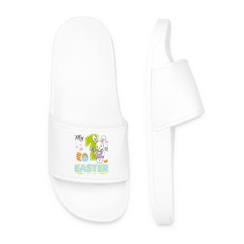 Mein erstes Osterfest. Niedliches Design mit Baby-Hase - Männer Badelatschen - Weiß - Vorne