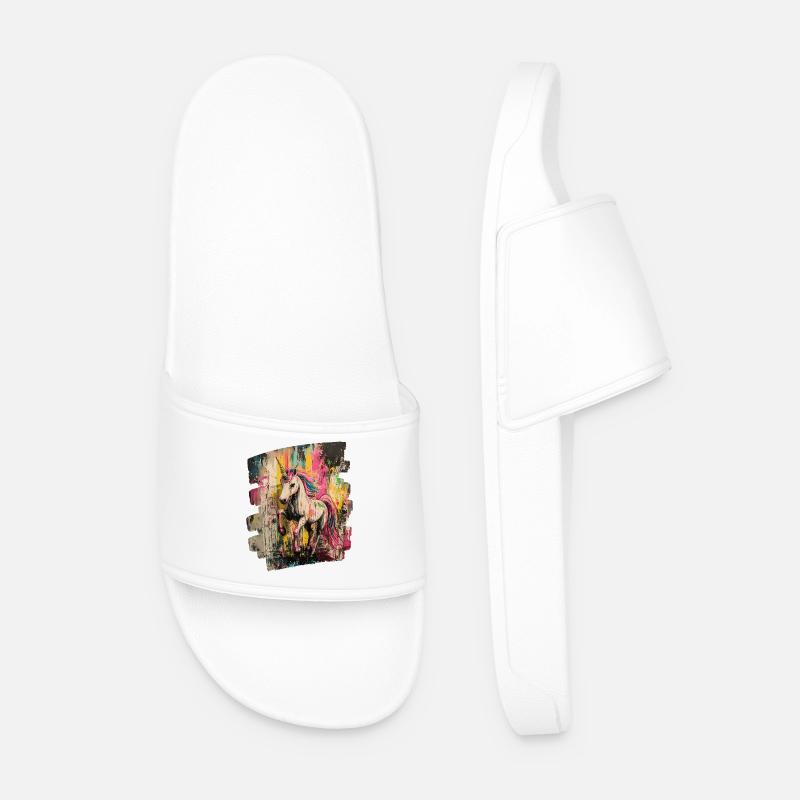 Einhorn - Männer Badelatschen - Weiß