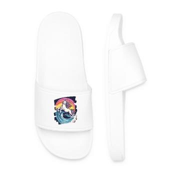 Licorne - Claquettes Homme - blanc - Devant