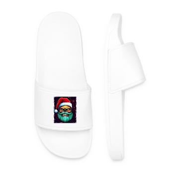 Santa Claus Skull - Men’s Pool Sliders - white - Front