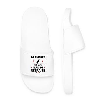 Guitare plan de retraite fête des pères retraite - Claquettes Homme - blanc - Devant