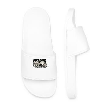 Pâques, poulets, poussins, esthétique rétro - Claquettes Homme - blanc - Devant