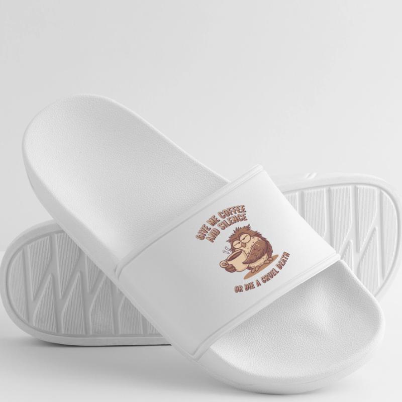 Kaffee Eule - geb mir Kaffee und Stille oder stirb Männer Badelatschen