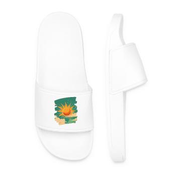 Summer Sun - Men’s Pool Sliders - white - Front