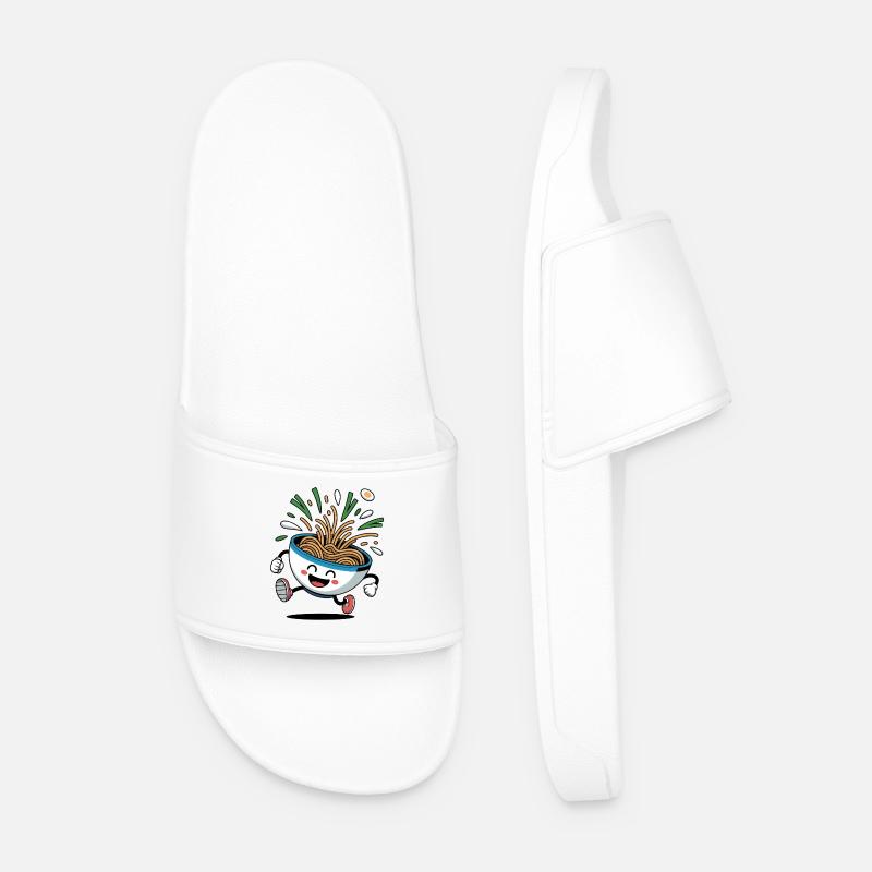 Ramen Design Witzige Ramen Bowl - Männer Badelatschen - Weiß