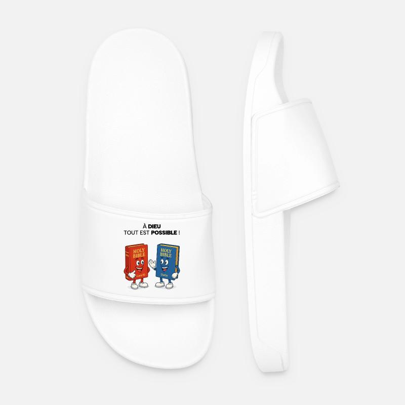 Bible T-Shirt - Claquettes Homme - blanc