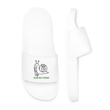 Hiking Snail Slow but Steady - Men’s Pool Sliders - white - Front