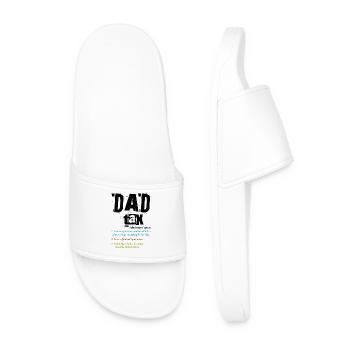 Dad Tax Definition Hilarious Papa Taxation Design - Men’s Pool Sliders - white - Front