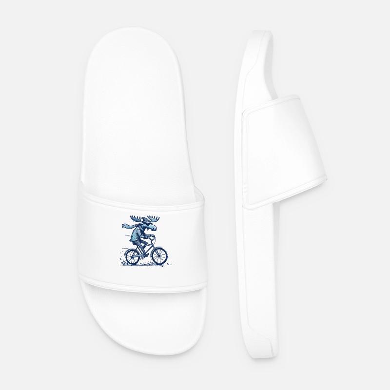 Design dell'alce della bicicletta per gli amanti della bici da strada con stile - Ciabatte per il mare da uomo - bianco