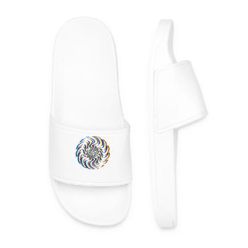 Spirale Glitch – Illusion Optique - Claquettes Homme - blanc - Devant