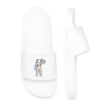 Glitch Astronaut - Beats in space - Men’s Pool Sliders - white - Front
