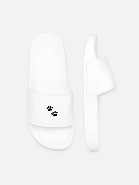 Paw print - Men’s Pool Sliders - white