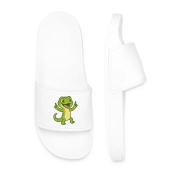 Happy Gecko Vibes - Men’s Pool Sliders - white - Front